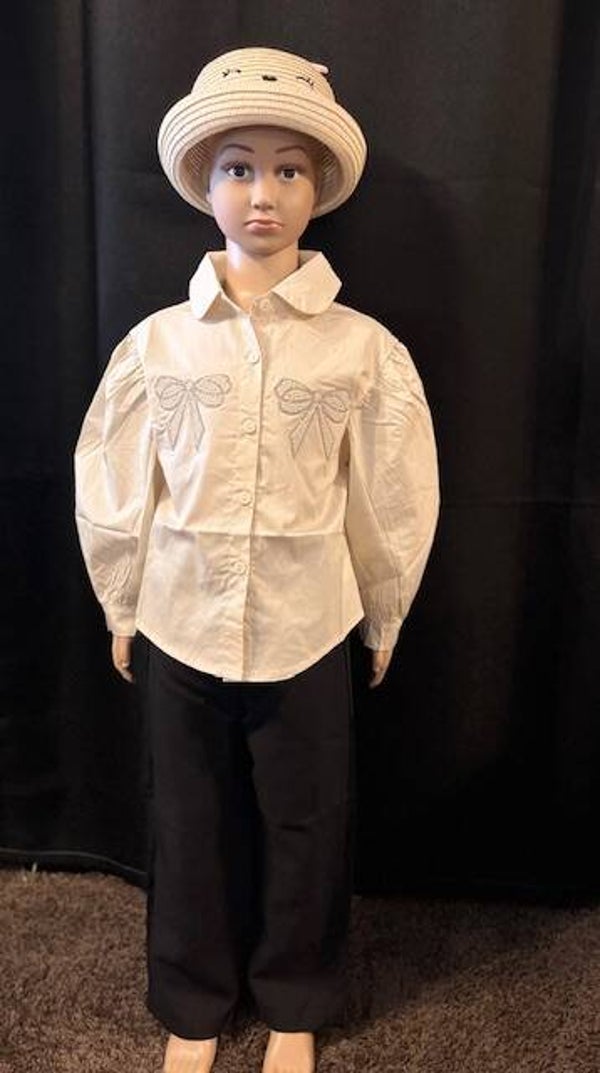 blouse beige strik diamond