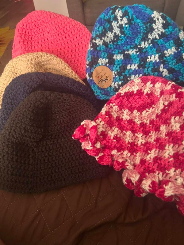 Crochet beanie hats