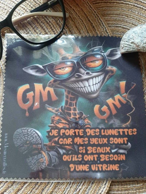 Lingette, chiffon, essuie lunettes micro fibre Mes yeux G orange