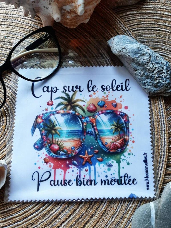 Lingette, chiffon, essuie lunettes micro fibre V&E 2
