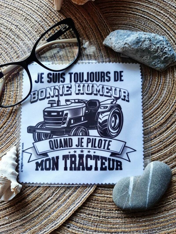 Lingette, chiffon, essuie lunettes micro fibre Papa Tracteur