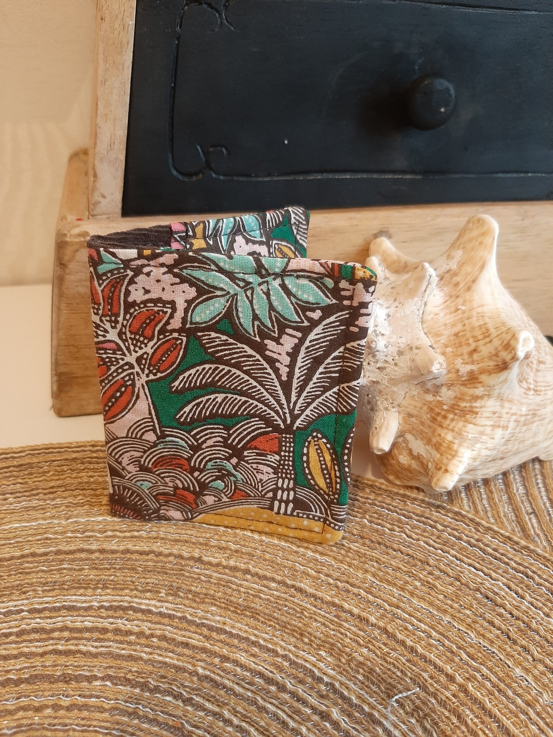 Porte cartes Rose marron