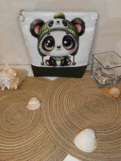 Trousse de toilette Bébé Panda Vert