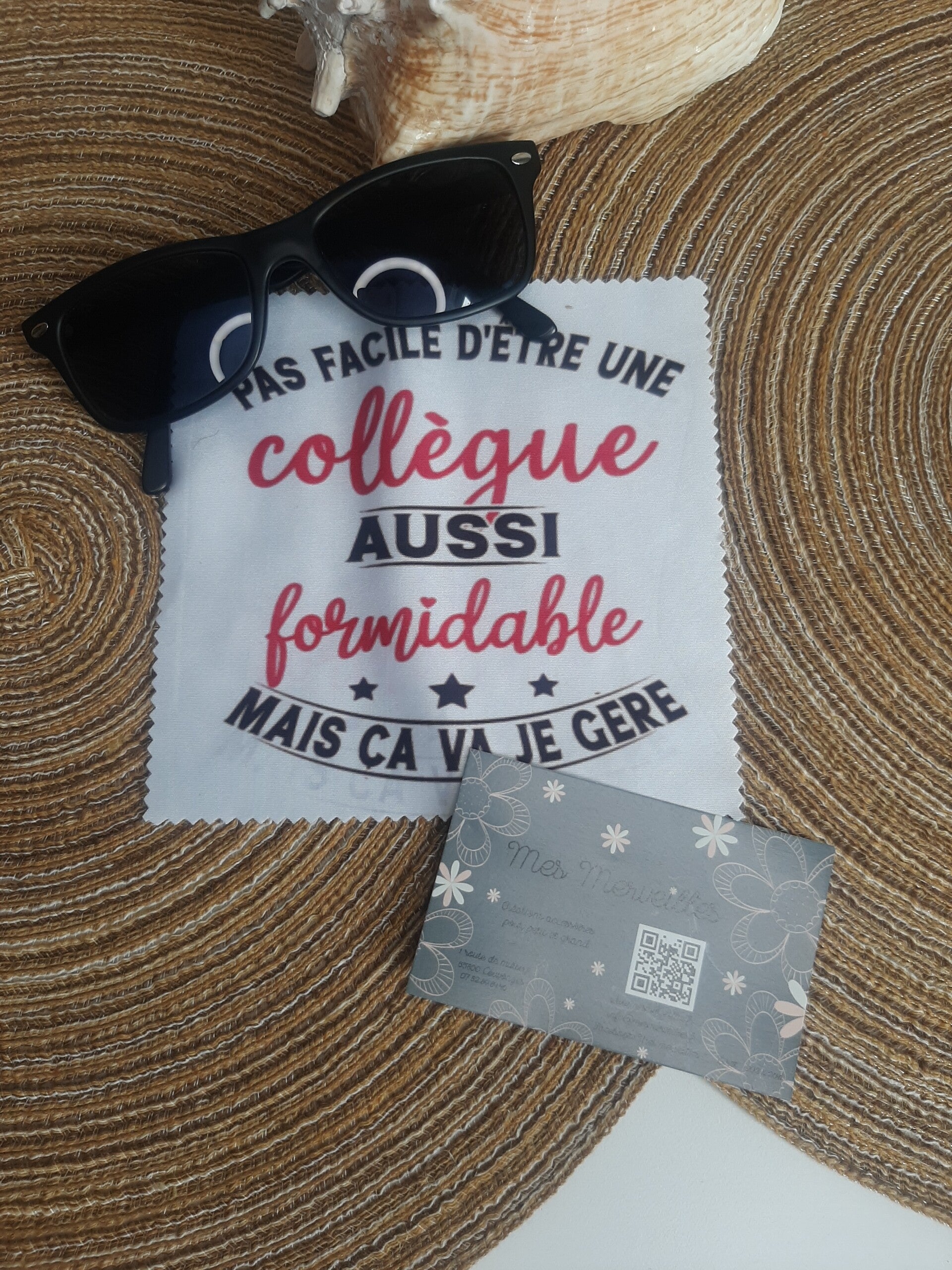 Lingette, chiffon, essuie lunettes micro fibre Collègue