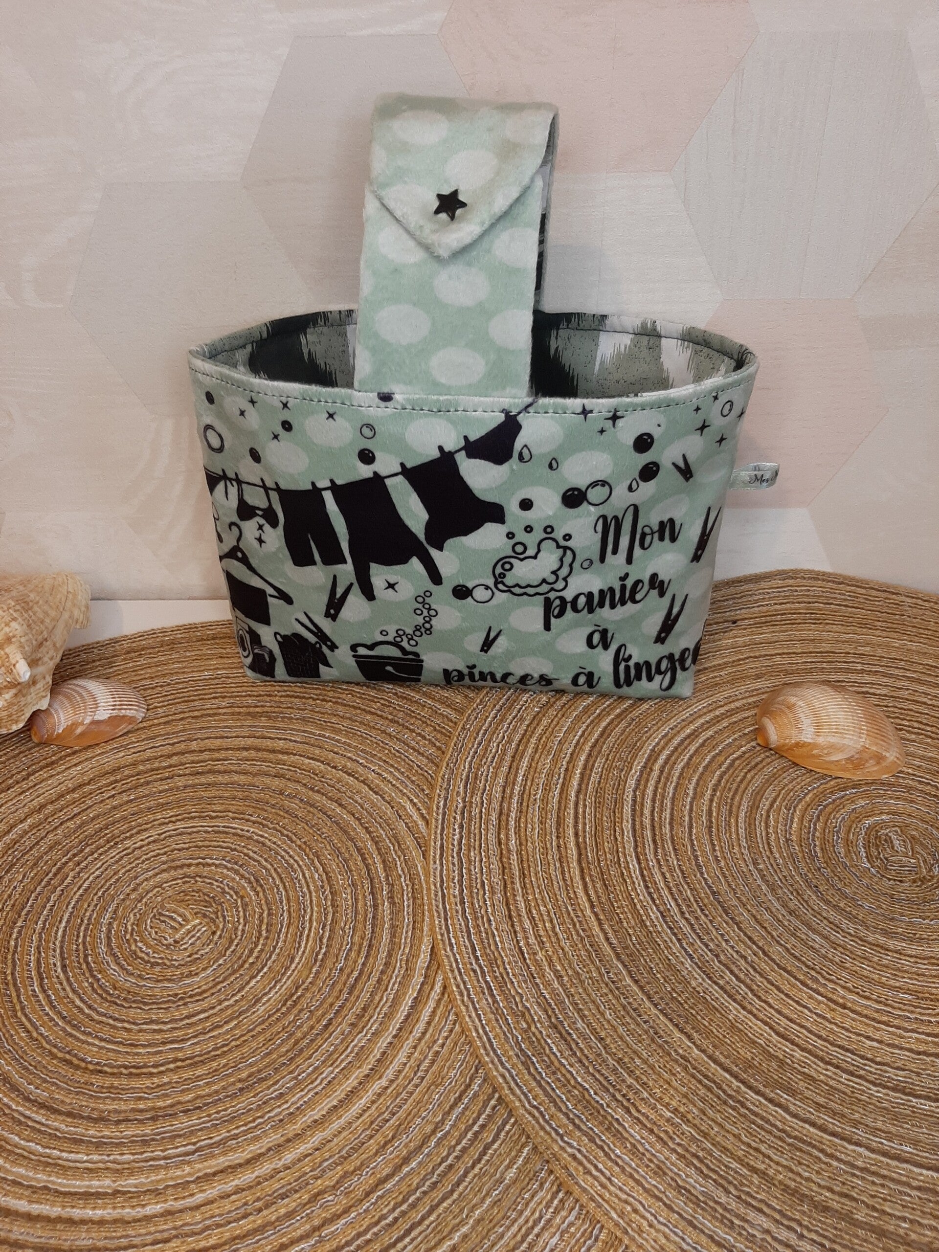 Panier à pinces à linge Vert clair