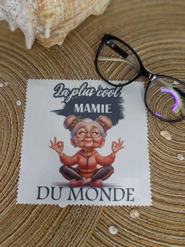 Lingette, chiffon, essuie lunettes micro fibre Mamie