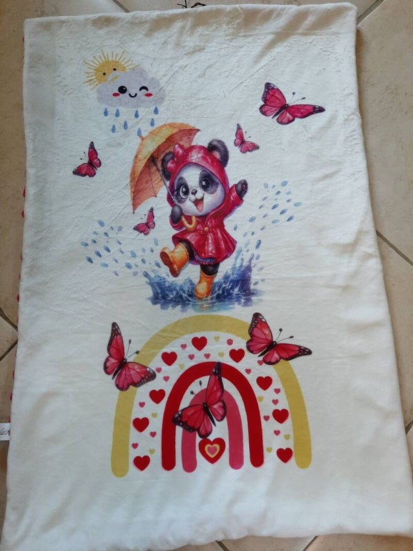 Couverture bébé Panda fille