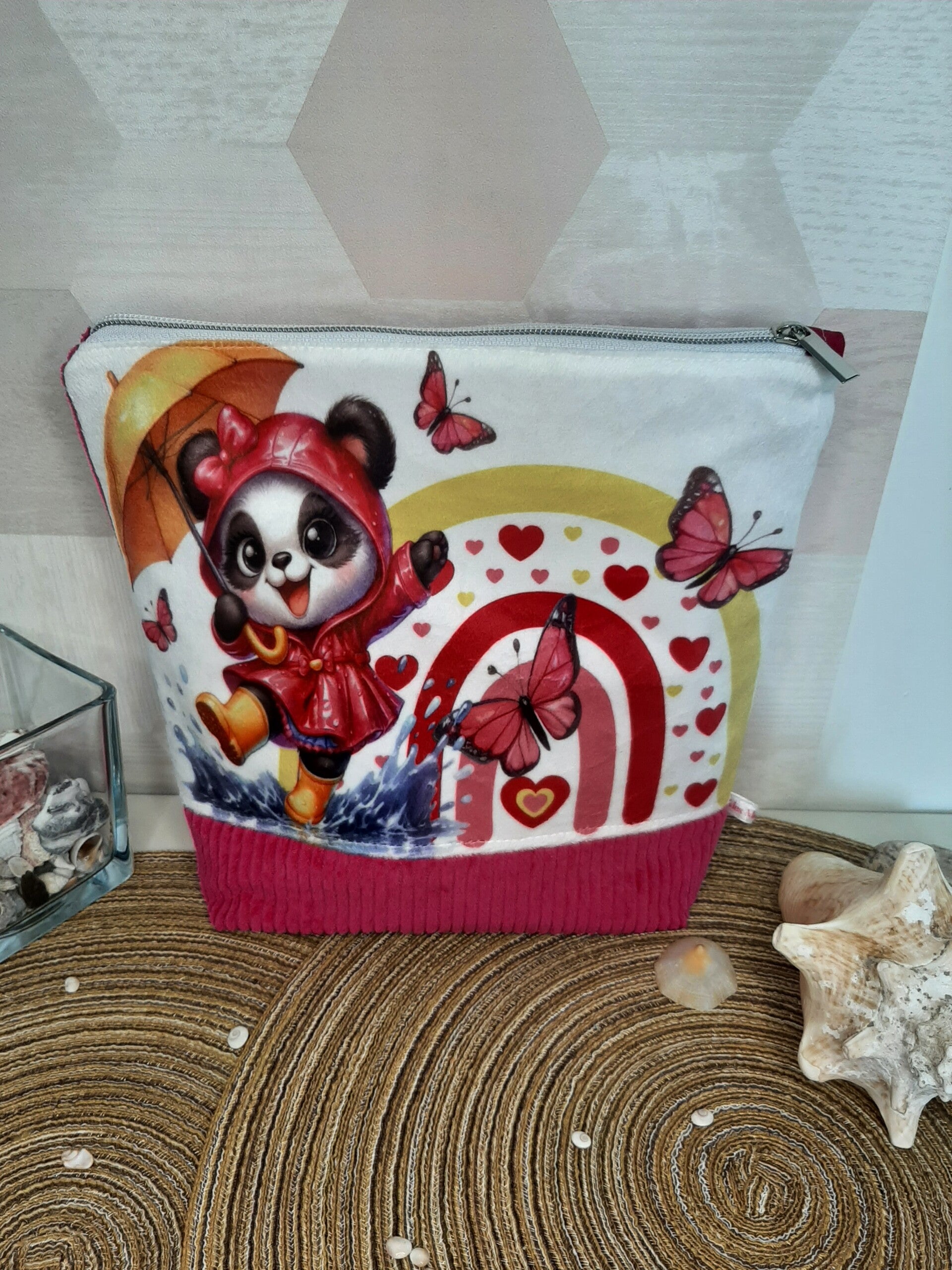 Trousse de toilette Bébé Panda fille parapluie