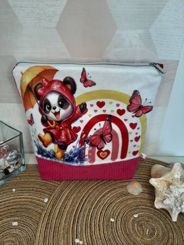 Trousse de toilette Bébé Panda fille parapluie