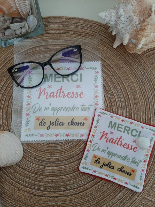 **Lingette, chiffon, essuie lunettes micro fibre Maîtresse1