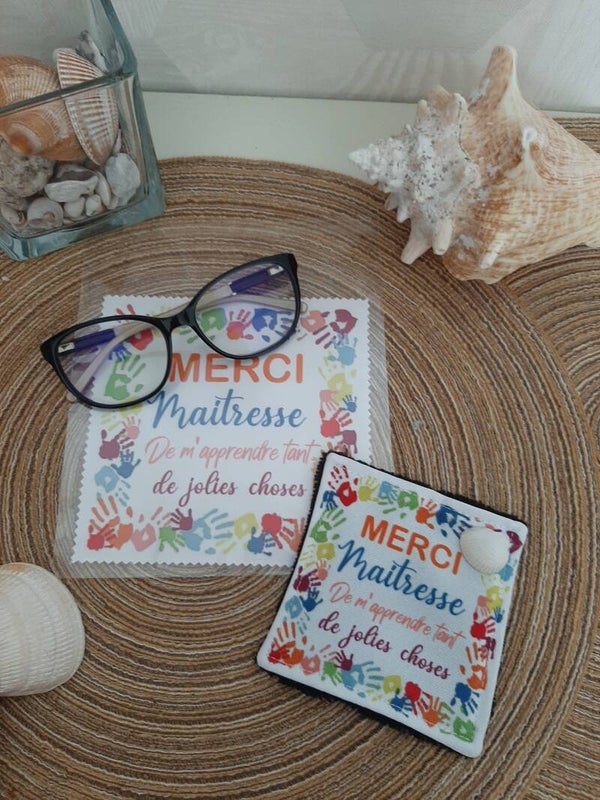 **Lingette, chiffon, essuie lunettes micro fibre Cadre mains