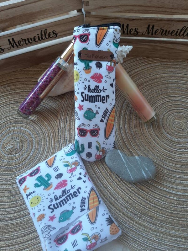 Duo Douceur Printemps 12🌸 – Pochette Essentiel & Gant Démaquillant Assorti (Offre Week-end)