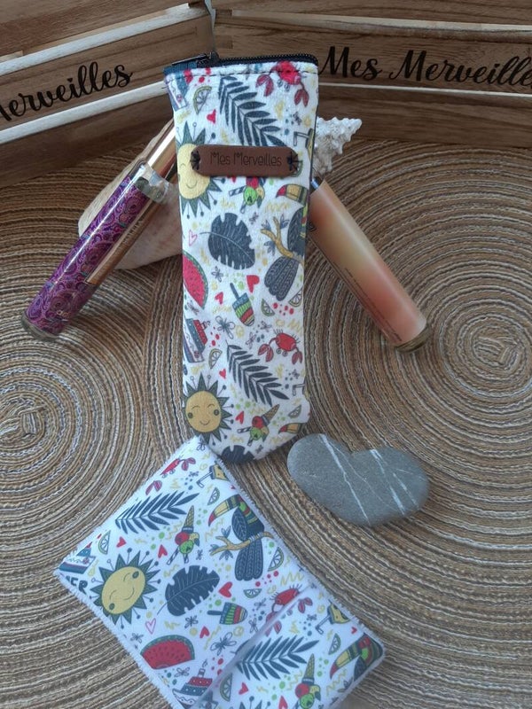 Duo Douceur Printemps 6🌸 – Pochette Essentiel & Gant Démaquillant Assorti (Offre Week-end)