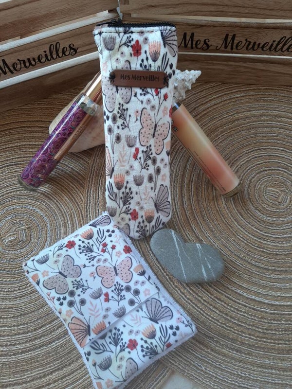 Duo Douceur Printemps 13🌸 – Pochette Essentiel & Gant Démaquillant Assorti (Offre Week-end)