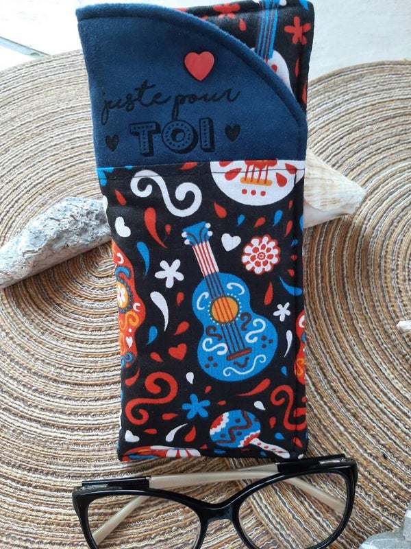 Étui à lunettes "Juste pour toi"Bleu