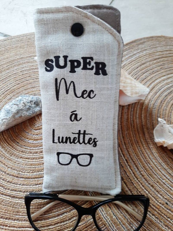 Étui à lunettes "Super Mec "Lin