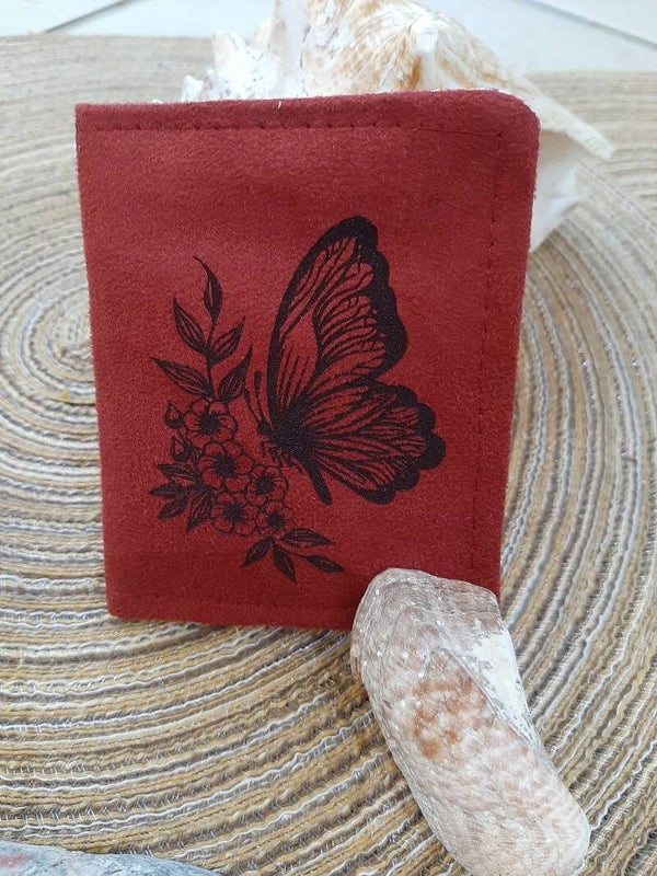 Porte cartes Signature Rouge Papillon