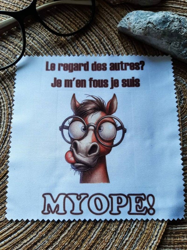 Lingette, chiffon, essuie lunettes micro fibre MYOPE CHE