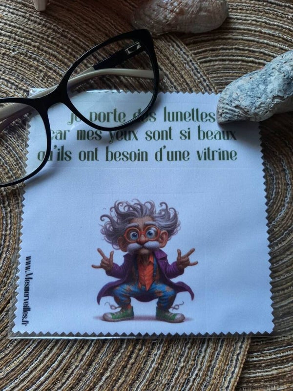 Lingette, chiffon, essuie lunettes micro fibre Mes yeux Homme couleur