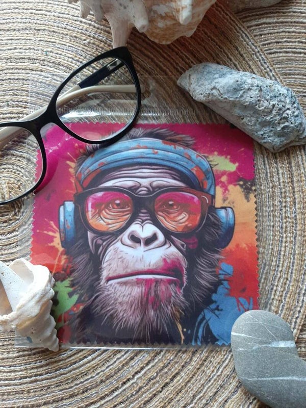 Lingette, chiffon, essuie lunettes micro fibre Animaux Go