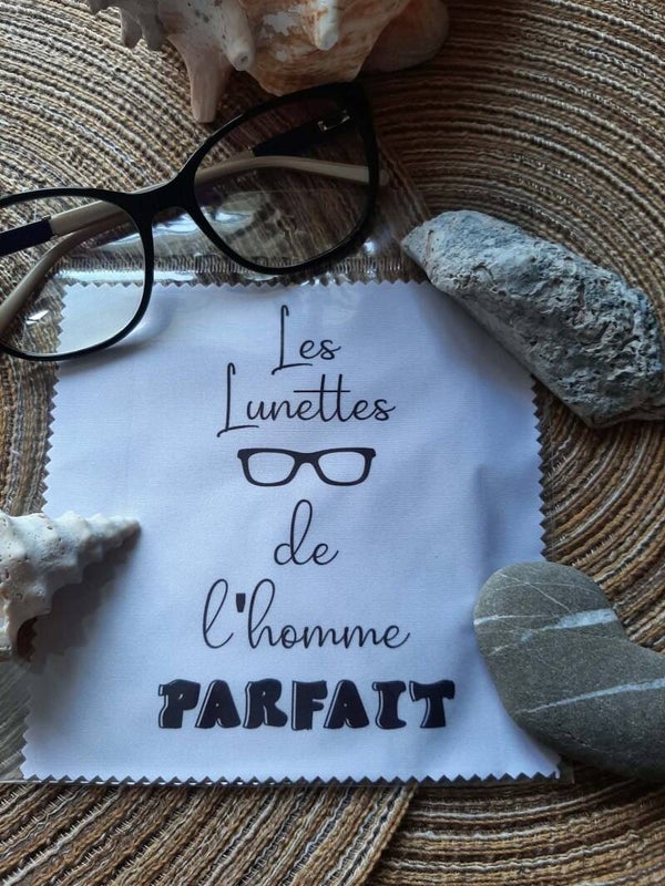 Lingette, chiffon, essuie lunettes micro fibre Humour HOM Parfait