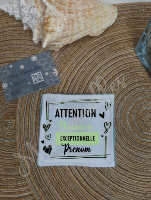 **Lingette démaquillante Nounou vert