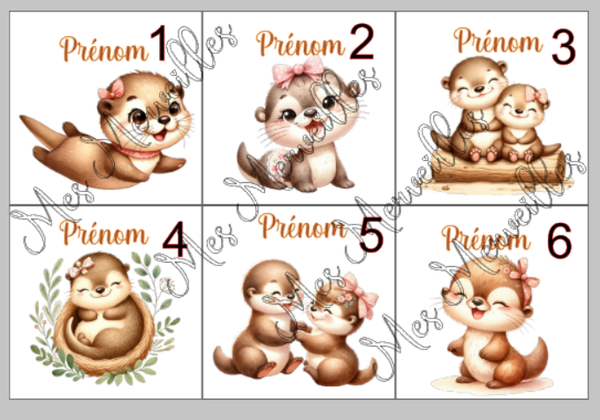 ** Lingette ou Gant pour Bébé "Loutre "