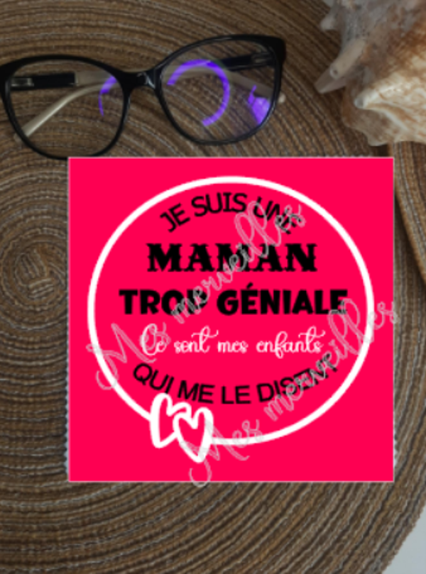 Lingette, chiffon, essuie lunettes micro fibre Maman Ref14
