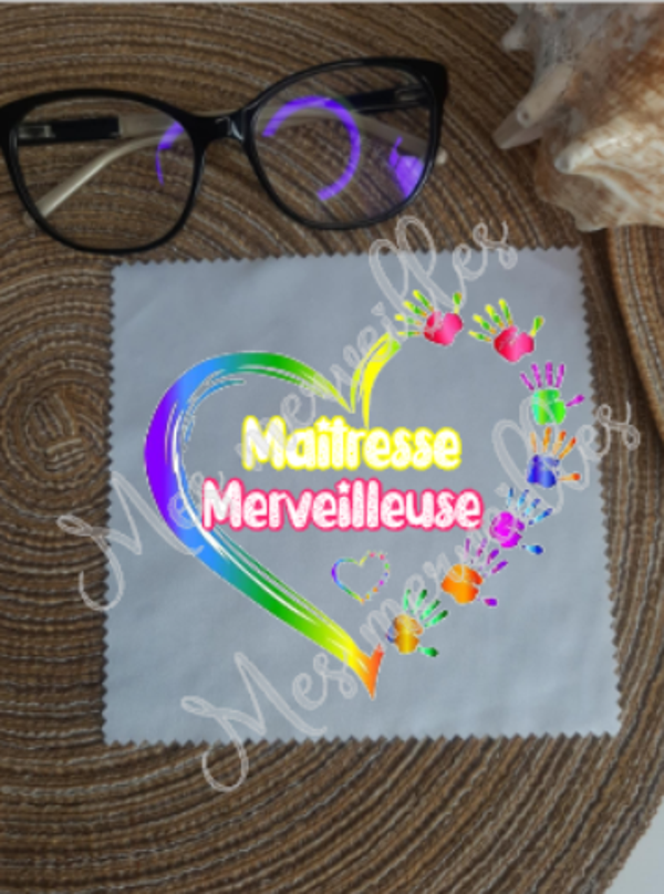 Lingette, chiffon, essuie lunettes micro fibre Maîtresse15