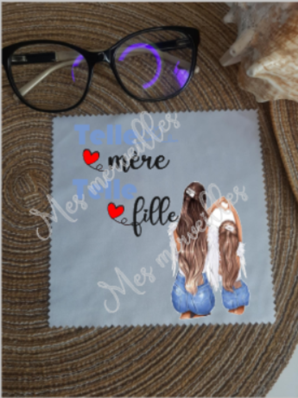 Lingette, chiffon, essuie lunettes micro fibre Maman Ref18