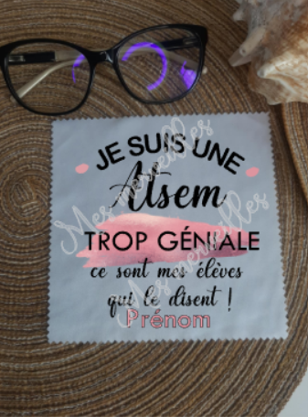 **Lingette, chiffon, essuie lunettes micro fibre Atsem2