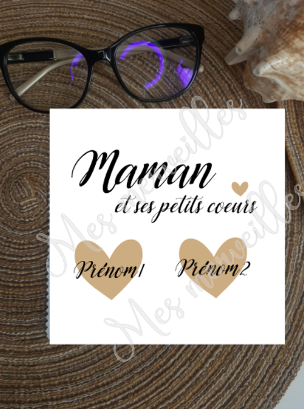 **Lingette, chiffon, essuie lunettes micro fibre MamanCoeur20