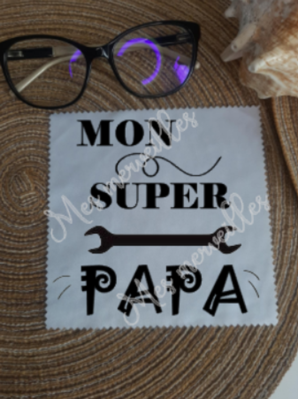 Lingette, chiffon, essuie lunettes micro fibre Papa3