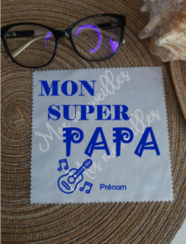 **Lingette, chiffon, essuie lunettes micro fibre Papa4