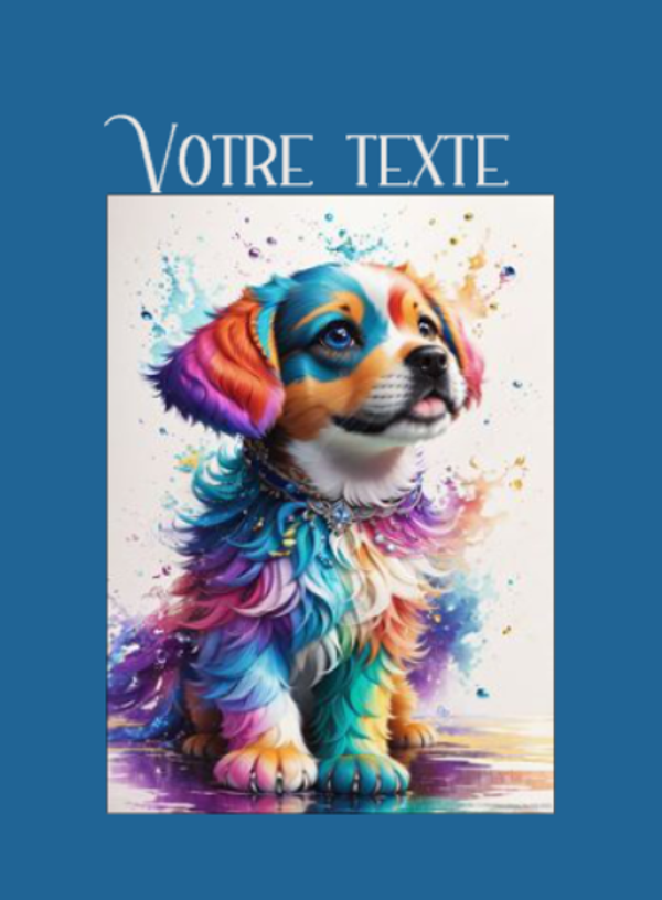 Coupon tissu Perso Chien002T