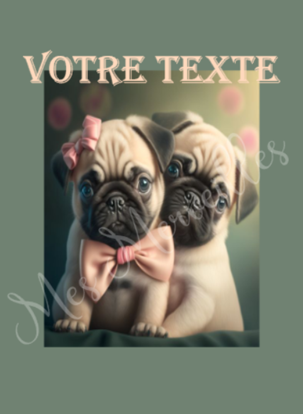 Coupon tissu Perso Chien003T