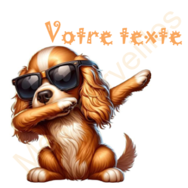 Coupon tissu Perso Chien006T