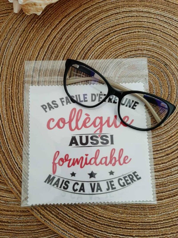 Lingette, chiffon, essuie lunettes micro fibre CollègueFor