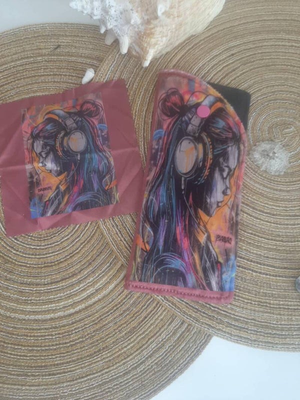 Etui à lunettes avec lingette assortie femme