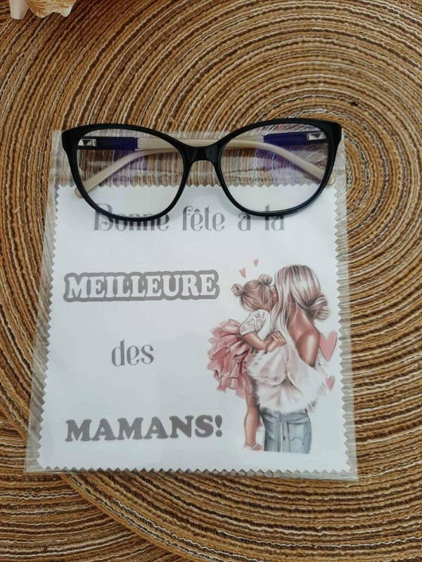 Lingette, chiffon, essuie lunettes micro fibre Maman Ref13