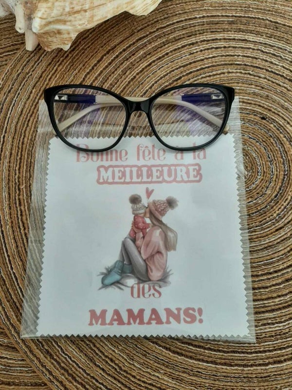 Lingette, chiffon, essuie lunettes micro fibre Maman Ref12