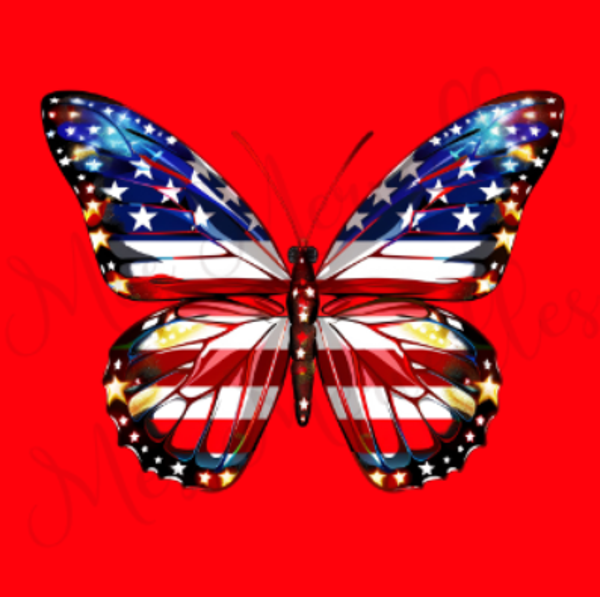 Coupon tissu Papillon 007R 008B