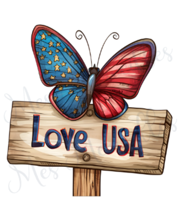 Coupon tissu Papillon 013Bl 014Ro