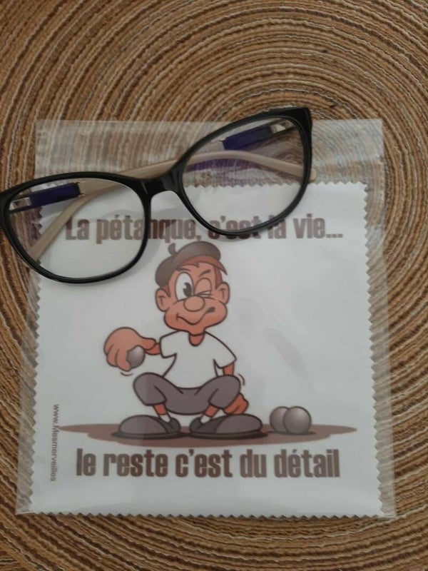 **Lingette, chiffon, essuie lunettes micro fibre Papy2Pét1