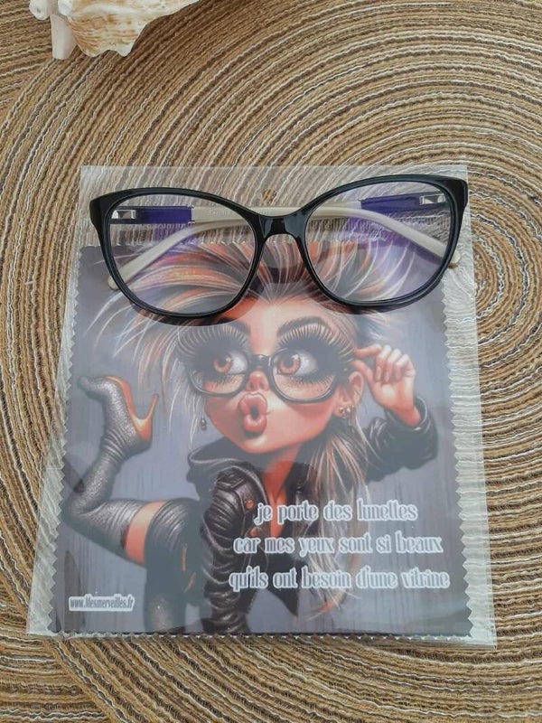 Lingette, chiffon, essuie lunettes micro fibre Mes yeux Femme Waouh