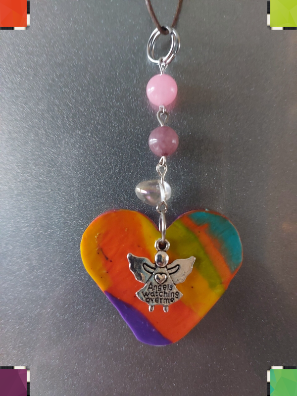 Hart ketting Hanger, met Engeltje.