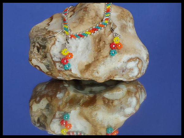 Beading work armband en oorbellen set