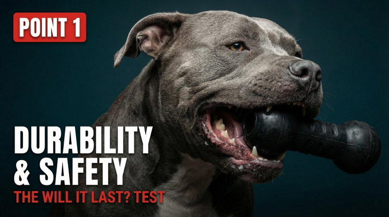 Point1 of blues 4 point sysytem  a system we developed to test chew toys point 1 is Durability