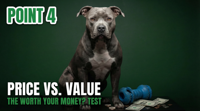 Point 4 of Blues 4 point system is Price VS Value.The worth your money test.