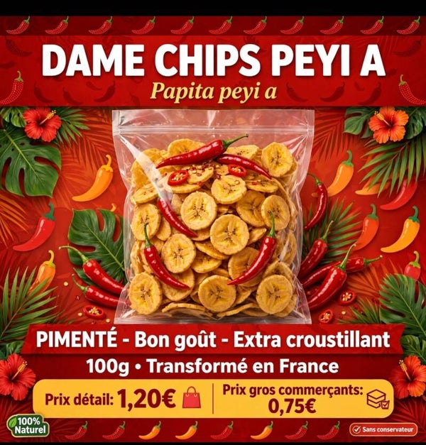 Chips bananes plantain pimentées